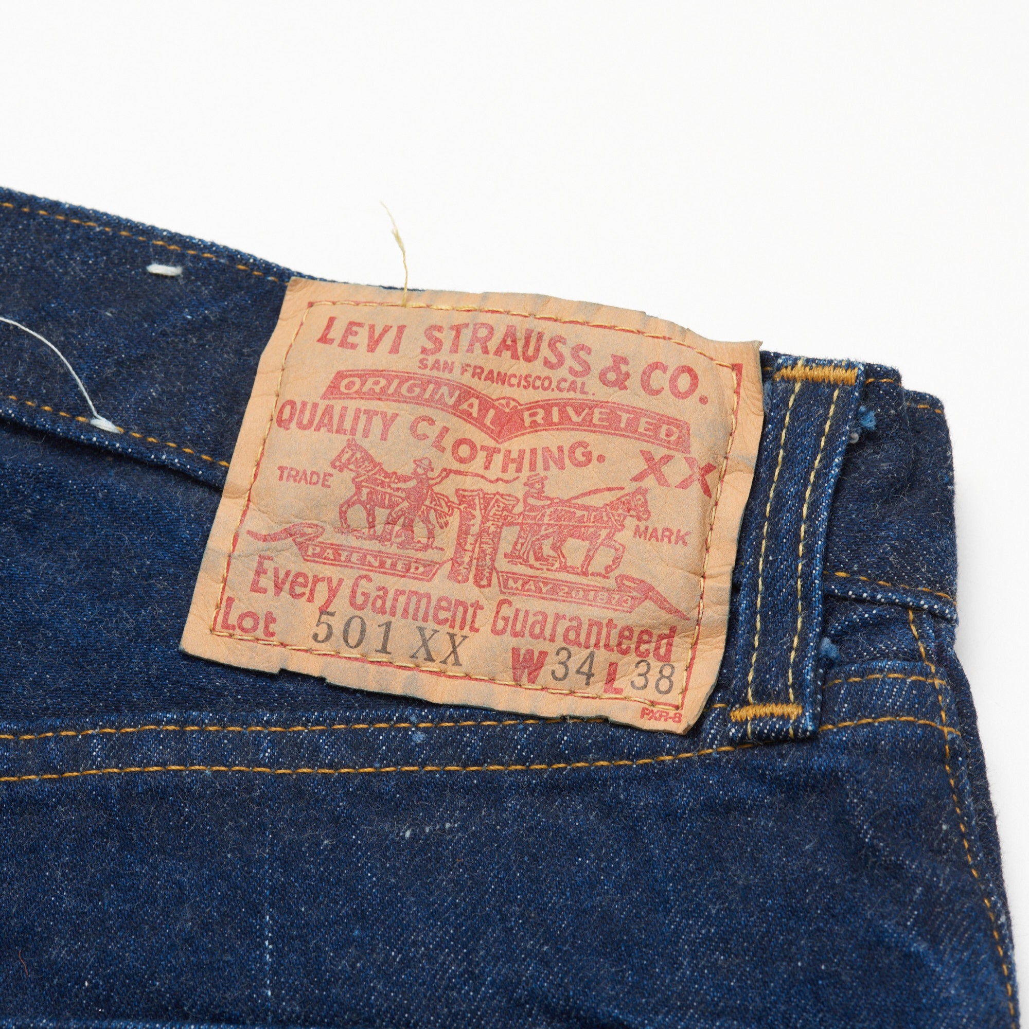 Vintage Levi Strauss Levis LVC Selvedge 501 Z Mid Blue Denim 