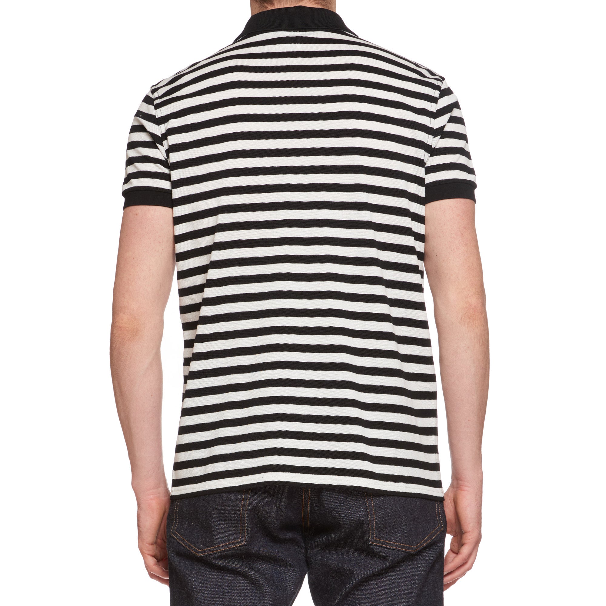 Saint Laurent Monogram Shirt in Striped Cotton