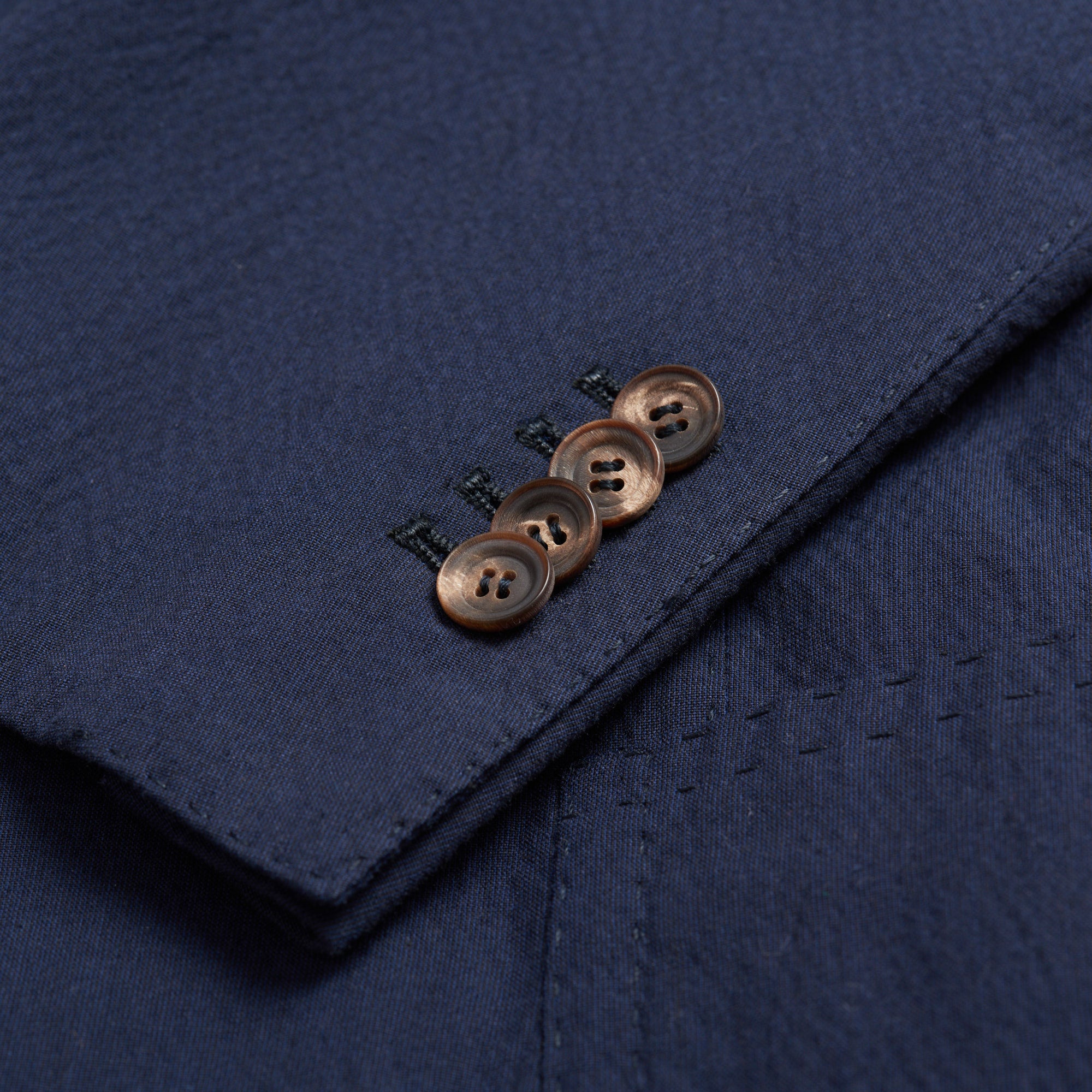 STILE LATINO Napoli Navy Blue Cotton Seersucker Spring-Summer Suit 48 –  SARTORIALE