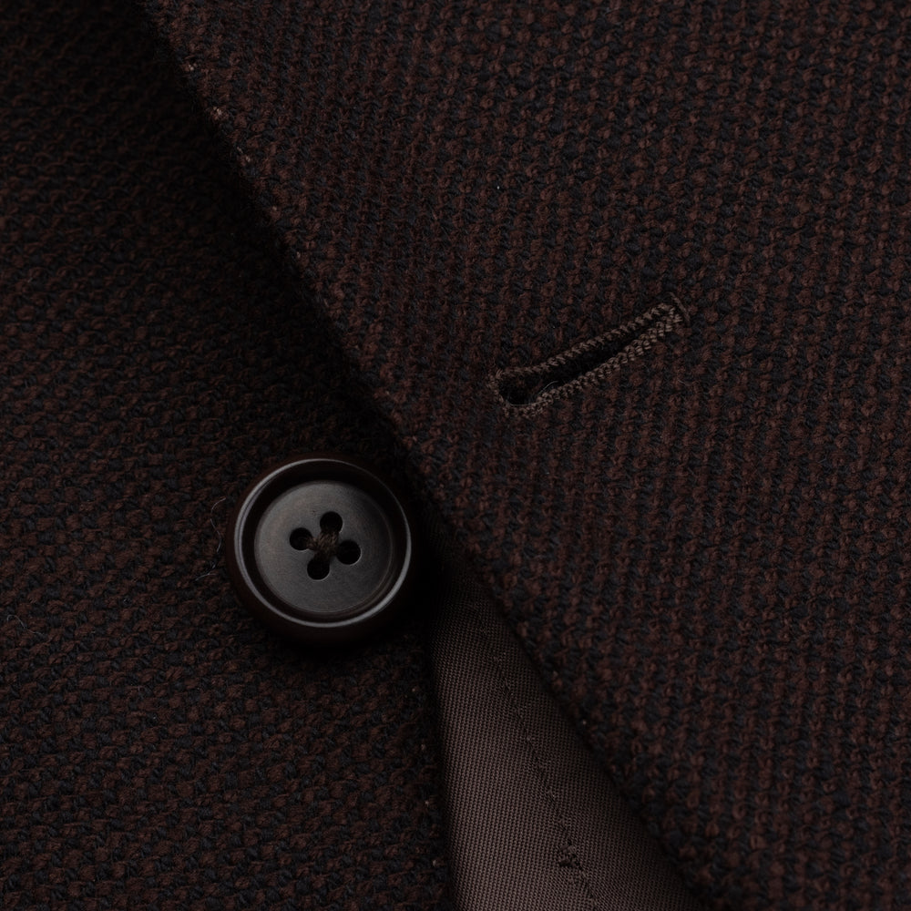 SARTORIA CASTANGIA Handmade Brown Wool Flannel Jacket EU 50 NEW US 40