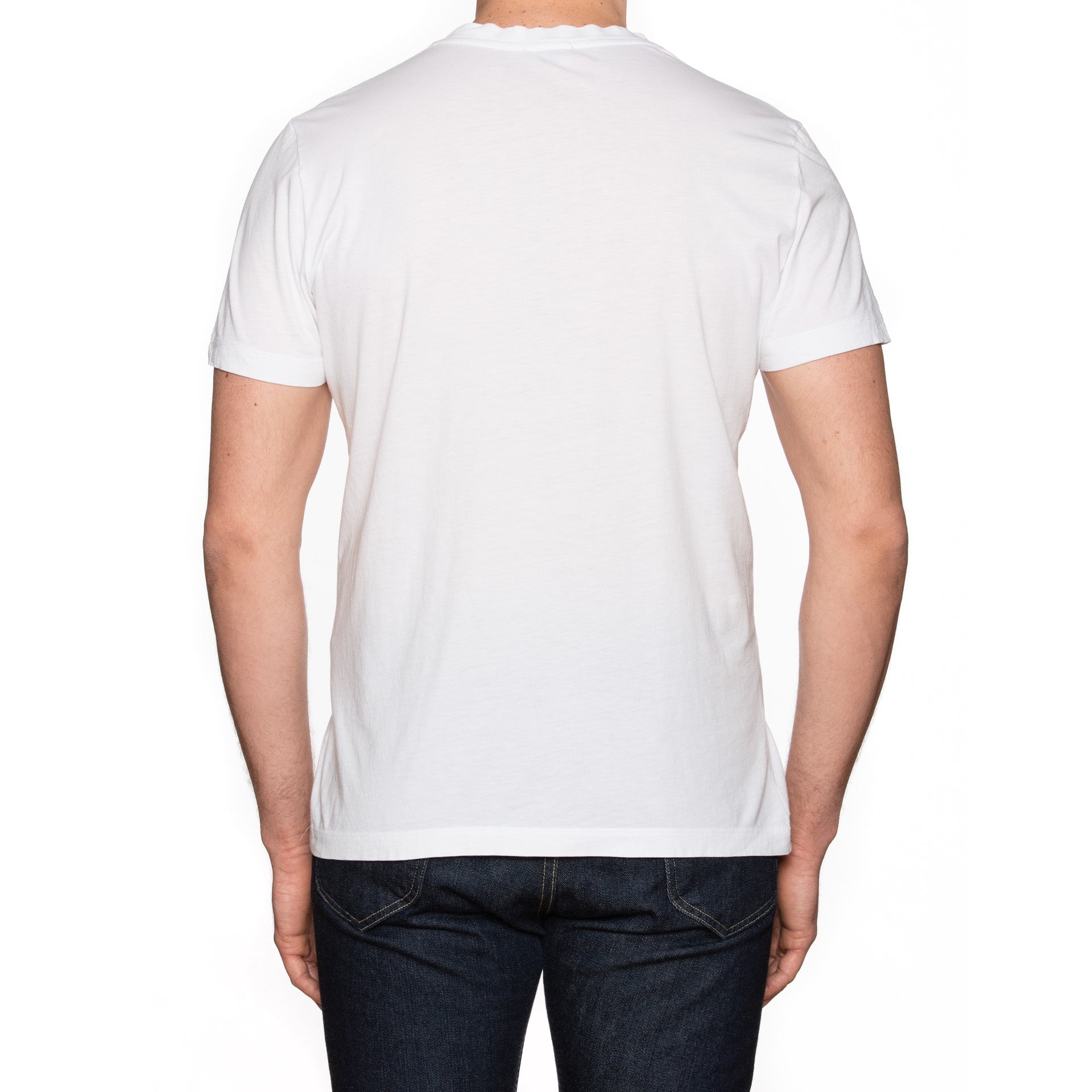 THEORY Solid White Pima Cotton V-Neck T-Shirt Size L